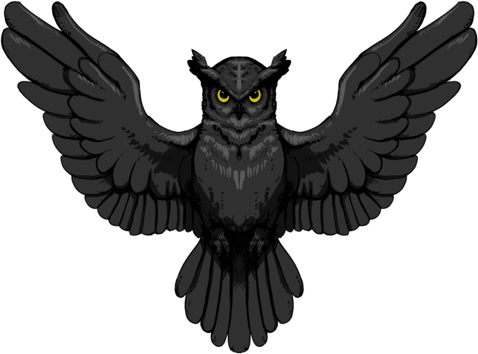 Vector Black And White Library Dark Owl By Joe - Dark Owl Png (800x800), Png Download