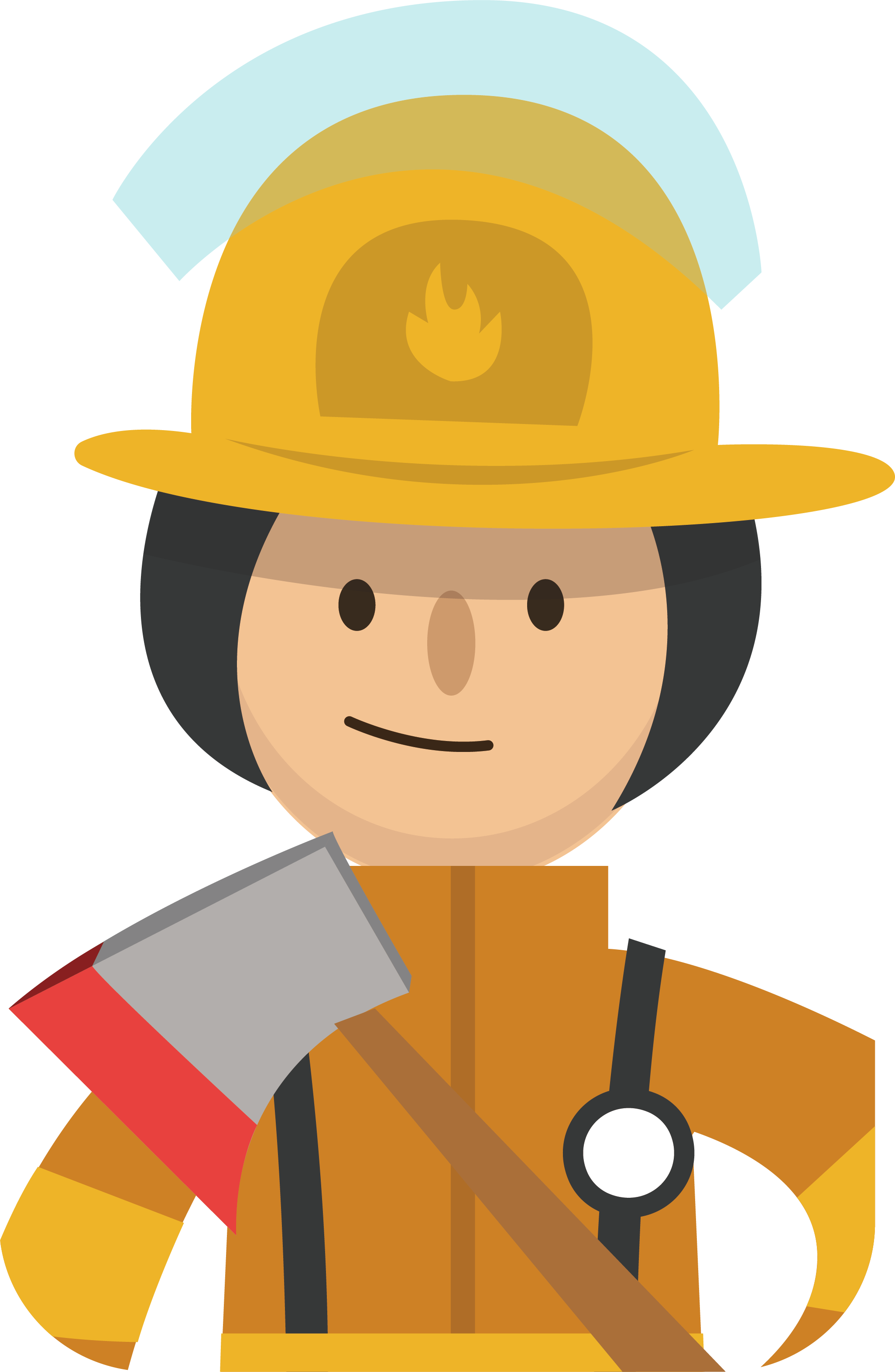 Clip Art Heroic Fireman Transprent Png Free - Bombero Vector Png (2051x3142), Png Download