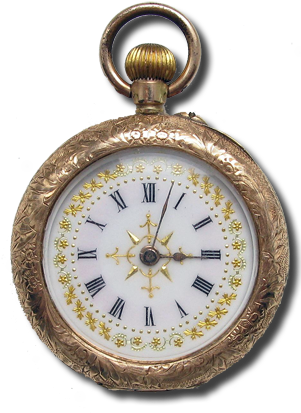 The Rare Gold Timepiece - Old Pocket Clock Png (300x425), Png Download
