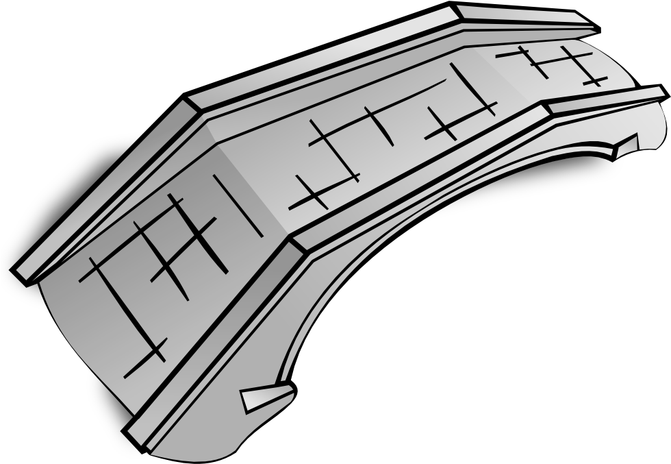 Onlinelabels Clip Art - Bridge On A Map (1000x1000), Png Download