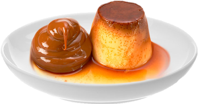 Dulce De Leche With Flan - Leche Flan No Background (800x422), Png Download