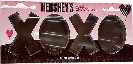 Hershey's Valentine's Xoxo Milk Chocolate Bars 4 Oz - Happy Valentine's Day Hershey Kiss (500x500), Png Download