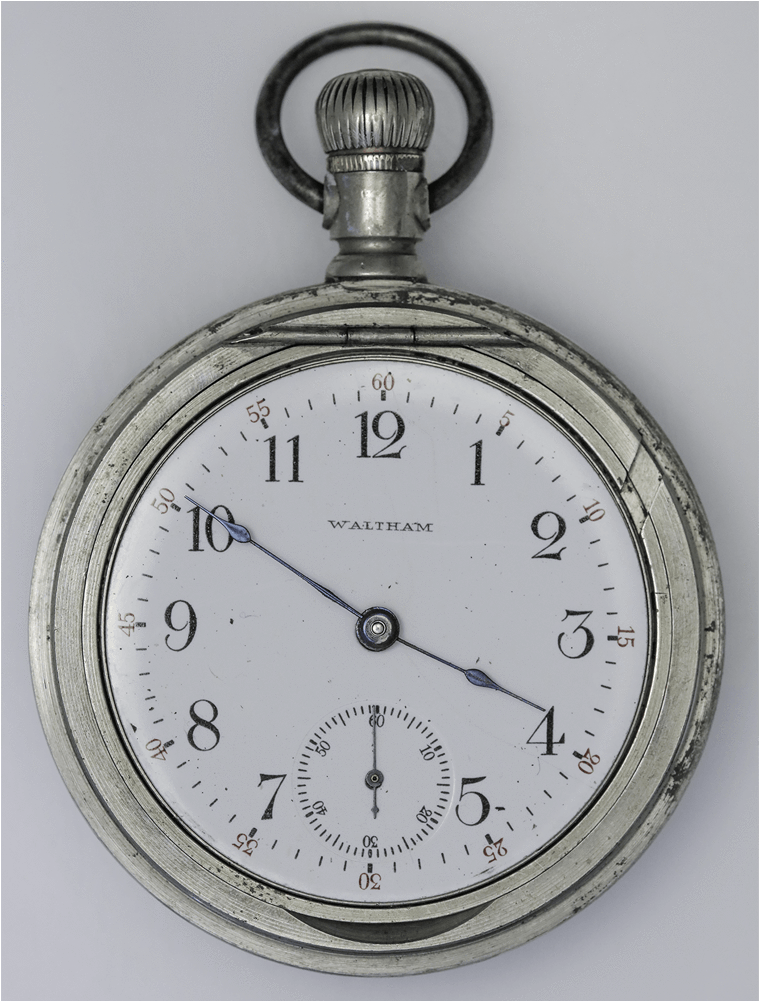 1904 Waltham Nickel Pocket Watch - Waltham Model 1895 Grade 225 Open Face Antique Vintage (1000x1000), Png Download