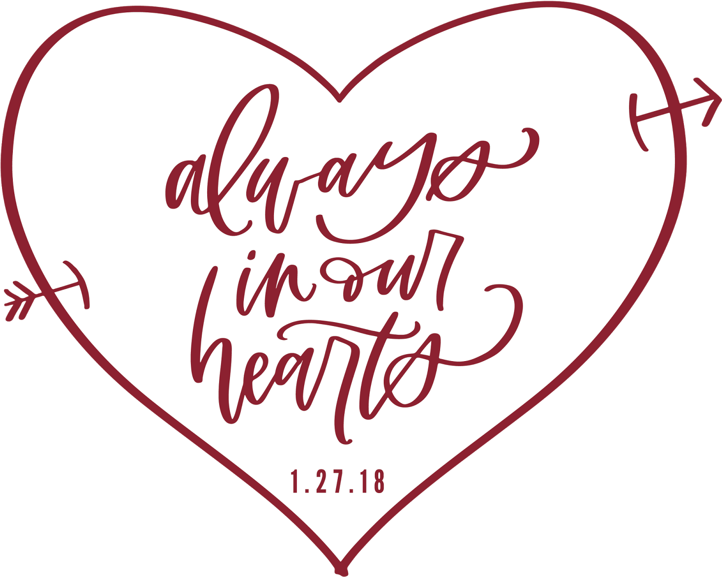 Rsvp To Always In Our Hearts - 2018 (1600x1280), Png Download
