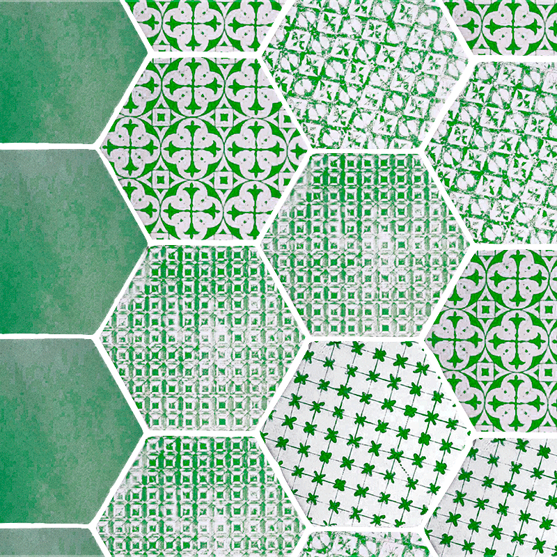 Carrelage Hexagonal Cevh0008 - Carrelage Hexagonal Vert (800x800), Png Download
