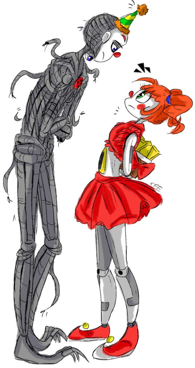 Pin By Tainara Tapchan On Just Something Stuff - Fnaf Baby X Ennard (650x1228), Png Download