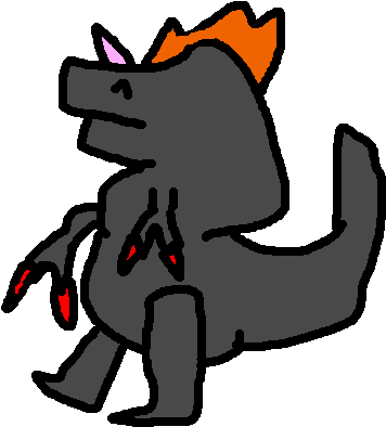 Baby Fire Narwhal-dragon - Openclipart (426x456), Png Download