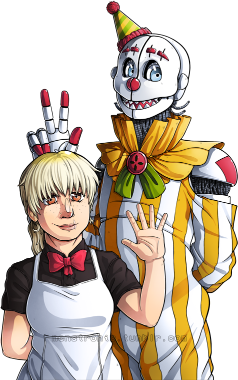 Presenting In Full Color My Sister Location/fnaf Au - Five Nights At Freddy's: Sister Location (540x767), Png Download