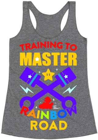 Training To Master Rainbow Road Racerback Tank Top - My Lazy Sexy Sloth Costume Racerback Tank Top Top: (484x484), Png Download