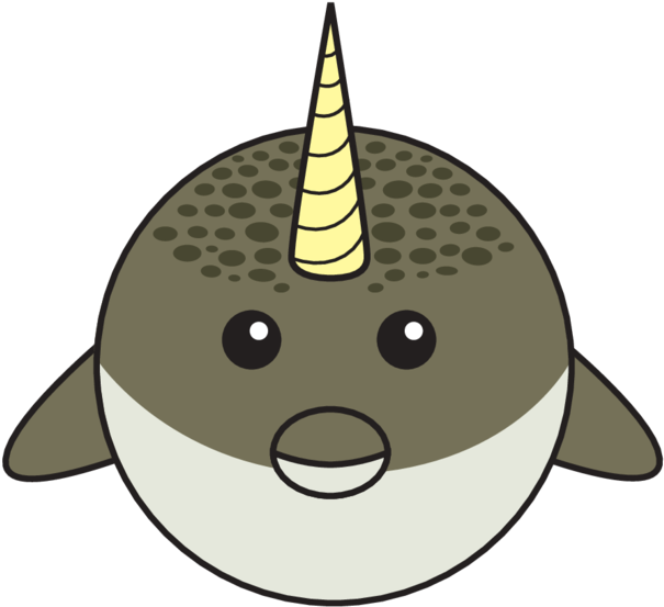 Animaru Narwhal - Cartoon (800x800), Png Download