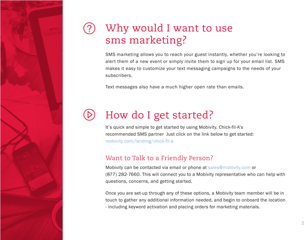 Chickfila Digitalmarketingguide Sms Horizontal V2-2 - Fahrenheit (1000x780), Png Download