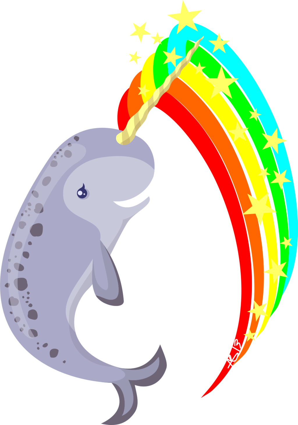 Graphic Royalty Free Magical By Amkili On Deviantart - Magic Narwhal (1024x1462), Png Download