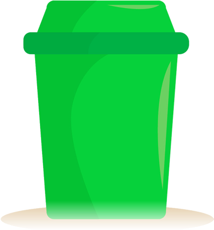 Blue Bin (432x472), Png Download