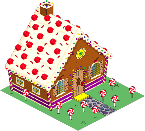 Gingerbreadhouse - Gingerbread House Tapped Out (618x560), Png Download