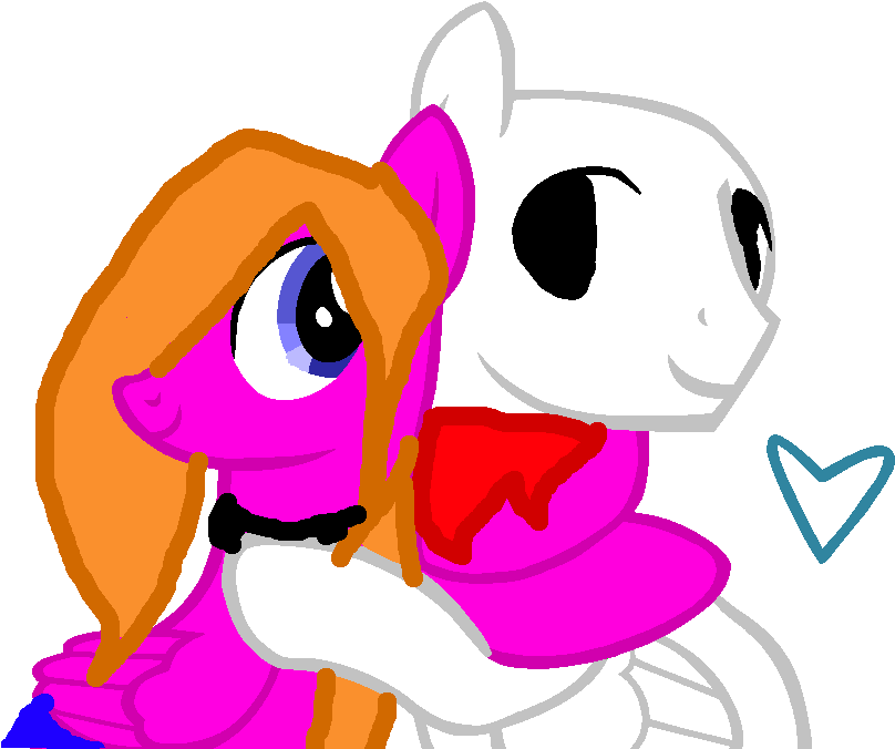 Undertale Kertas Dinding Titled Kuda, Kuda Kecil Hugz - Art (819x740), Png Download