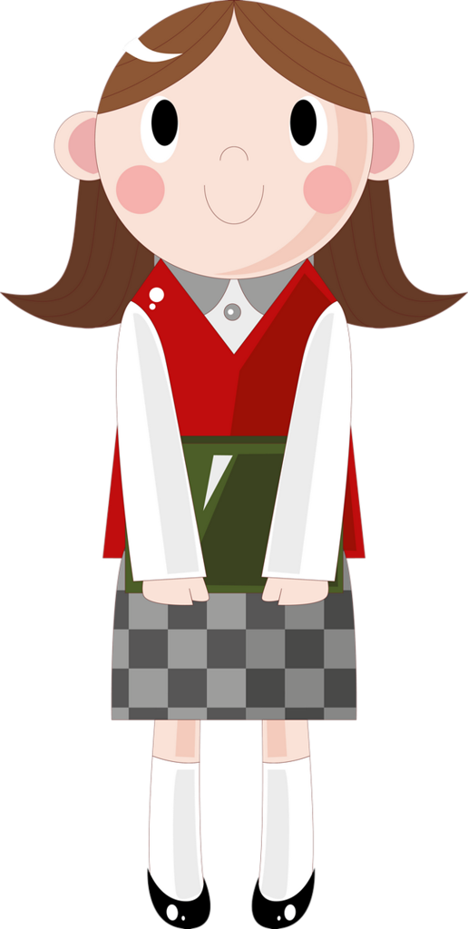 Escola & Formatura - Girls Vector Art Png (516x1024), Png Download