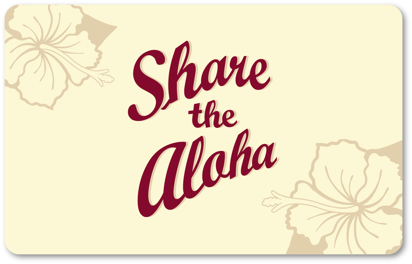 Gift Card Share The Aloha - Gift Card (2400x2400), Png Download