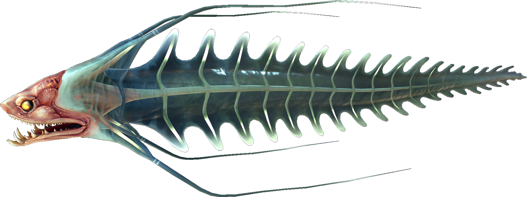 Spine Eel Fauna - Subnautica Spine Eel (1920x900), Png Download