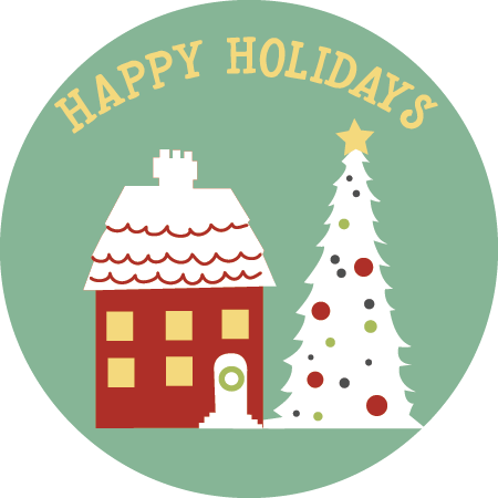 Gingerbread House Napkin Knot - Christmas Tree (450x450), Png Download