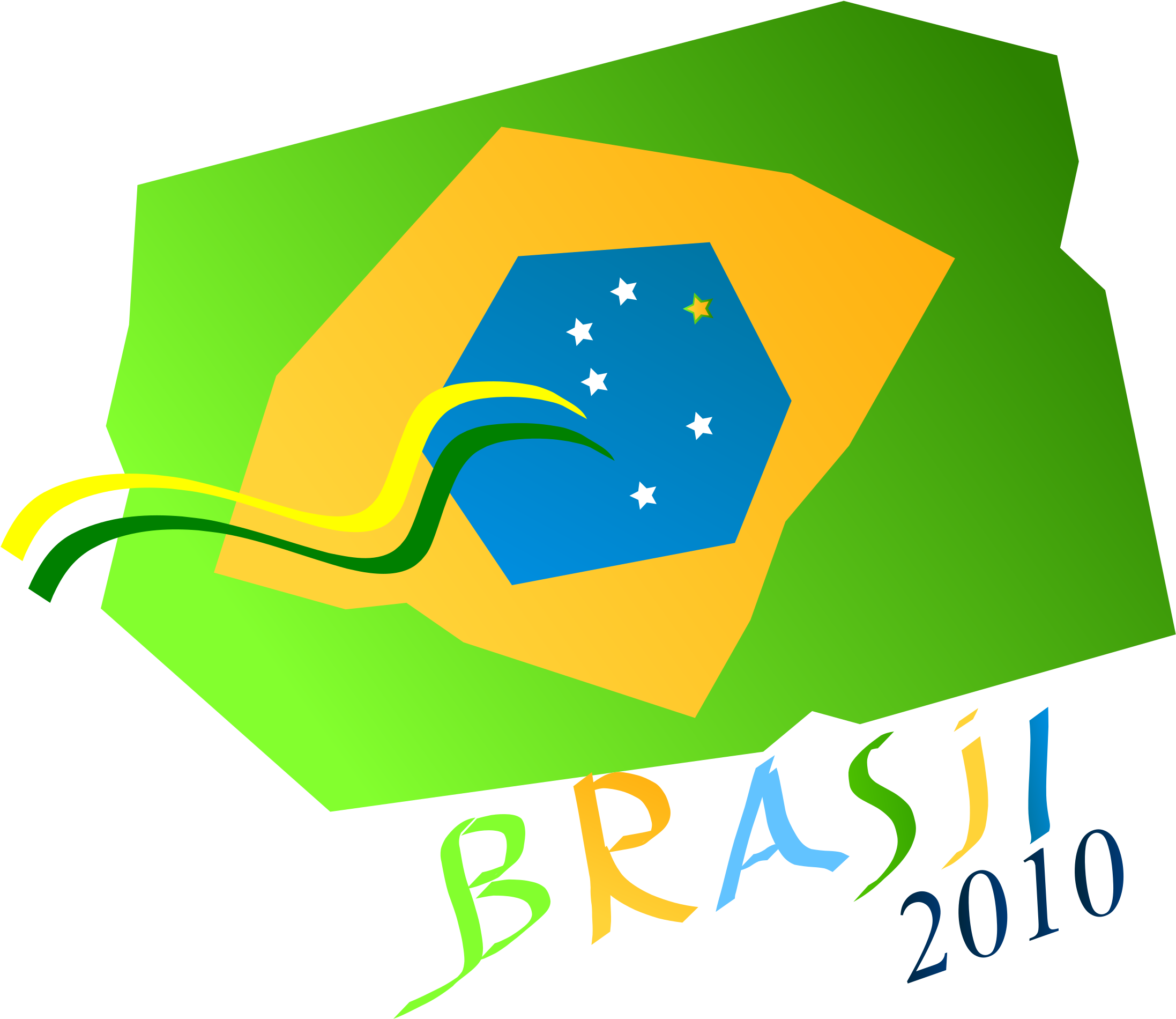 This Free Icons Png Design Of Brasil Na Copa 2010 (2400x2009), Png Download