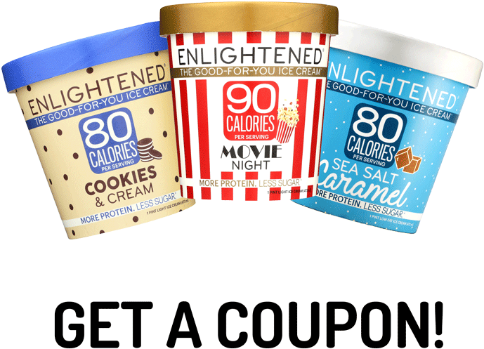 Get A Coupon For Enlightened Ice Cream - Enlightened Ice Cream, Low Fat, Sea Salt Caramel - (700x670), Png Download