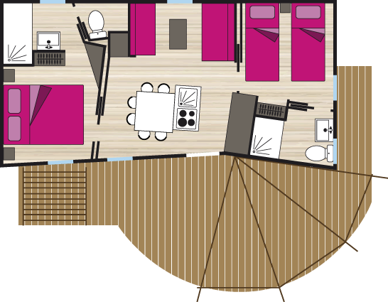 Leveno Cottage Vip 6p 2ch 35m - Cartoon (546x425), Png Download