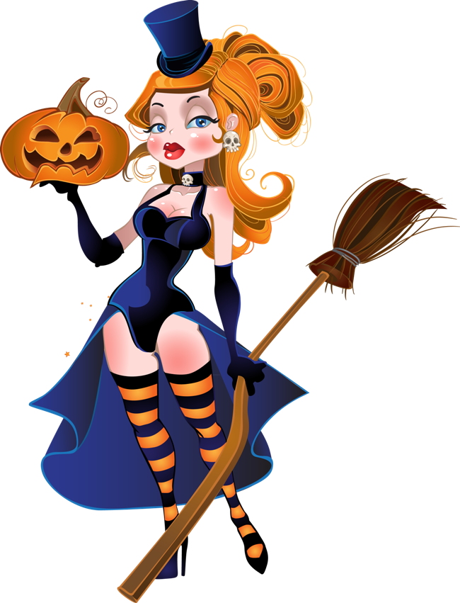 Tubes Halloween Teen Décor, Teen Witch, Teen Rooms, - Sexy Witch Clipart (650x851), Png Download