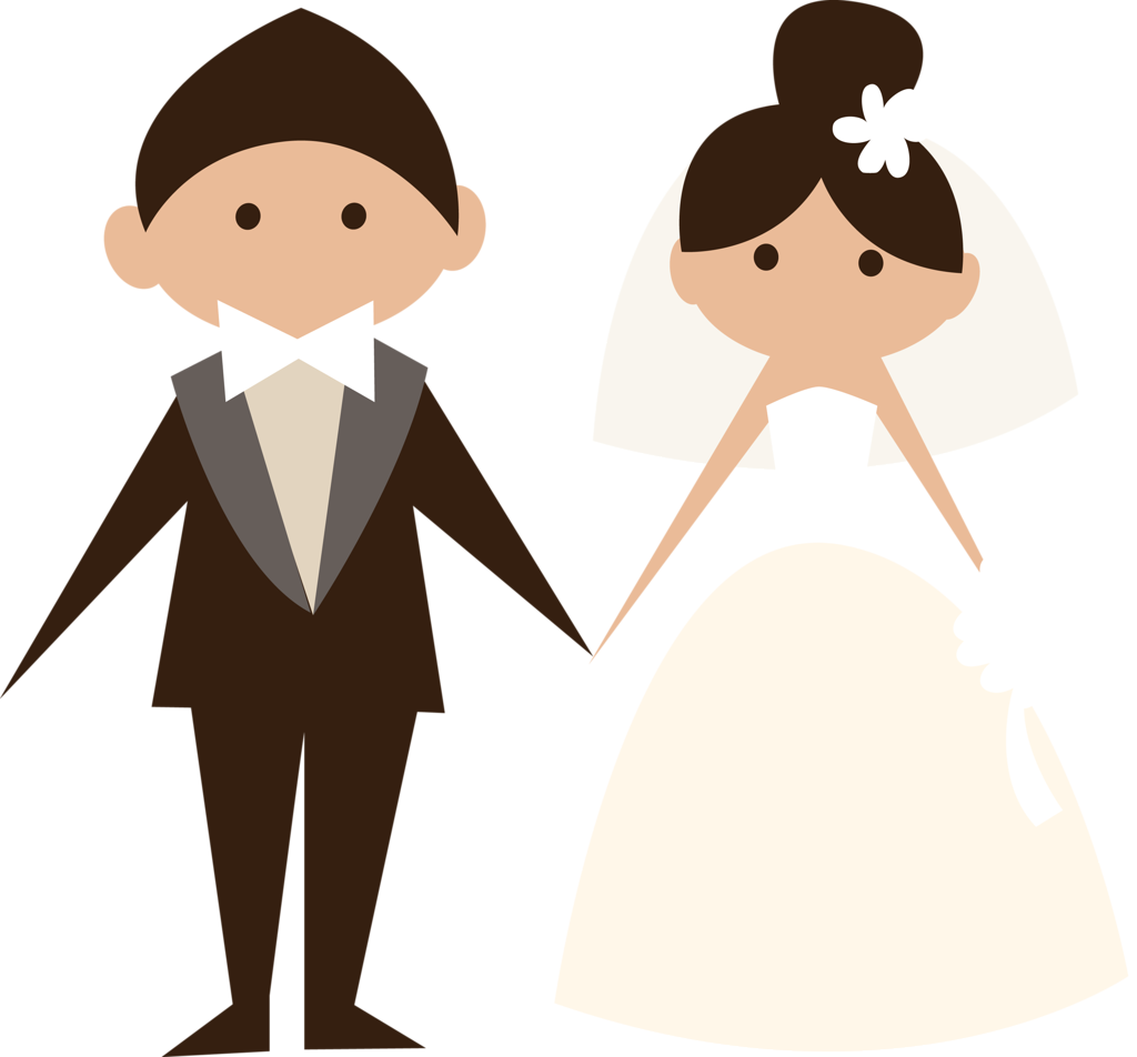 Casamento Dibujos De Novios, Diseño De Invitación, - Bride And Groom Icon (1024x952), Png Download