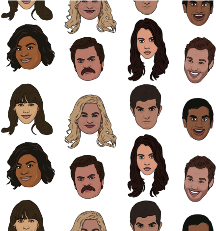 Parks & Rec Fabric By Emilybr0 On Spoonflower - Parks And Rec Pattern (470x470), Png Download