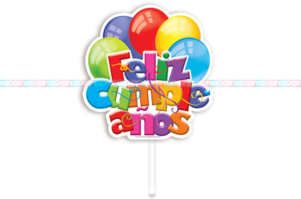 Granmark Toppers Decorativos Feliz Cumpleaños 1/8 Granmark - Topper De Feliz Cumpleaños (1000x1000), Png Download