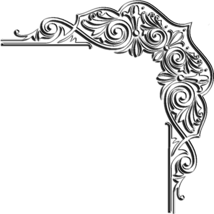 Kiss The Rain - Corners Borders Design Png (699x700), Png Download