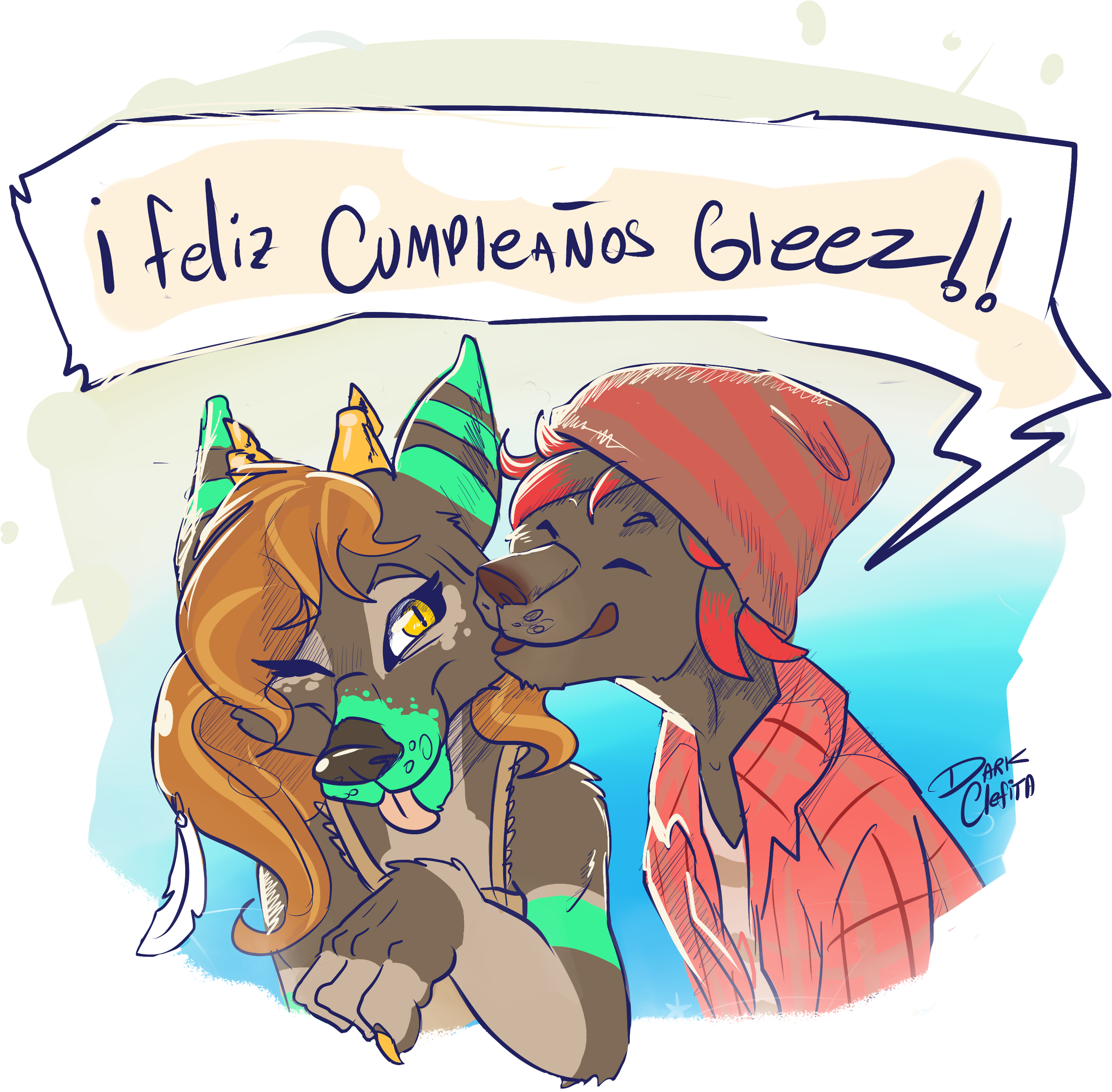 Feliz Cumpleaños Gleez By Dark Clefita (3000x3000), Png Download