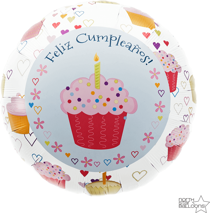 Cupcake Hearts Feliz Cumpleaños 18 In* (1000x1000), Png Download