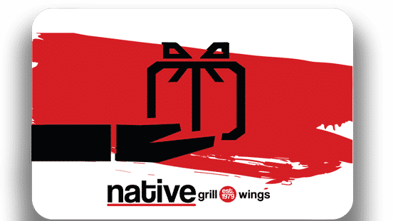 Buy Your Gift Card Online Native Grill And Wings - Native Grill & Wings (552x311), Png Download