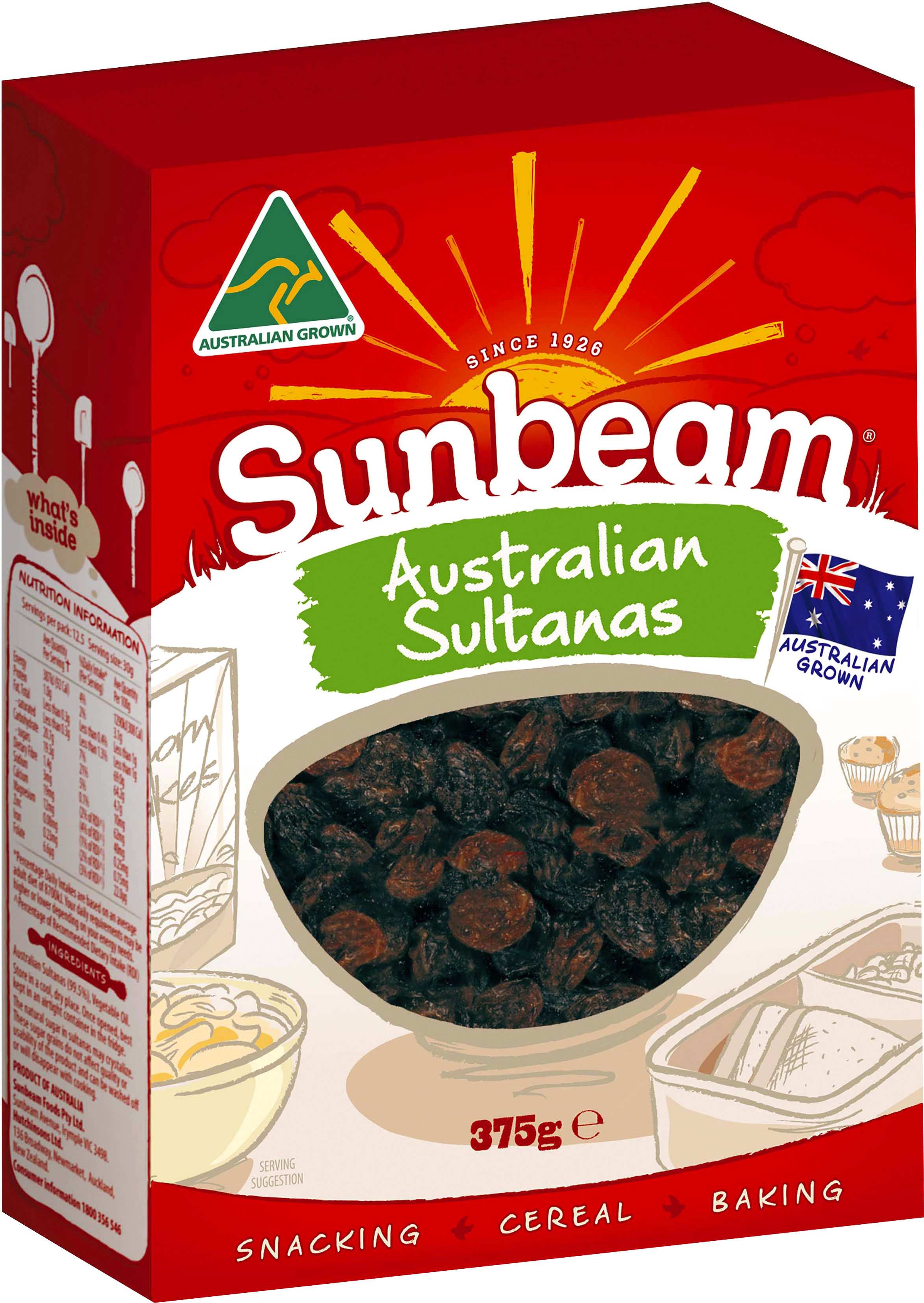 Sunbeam Raisins 375g (2466x3425), Png Download