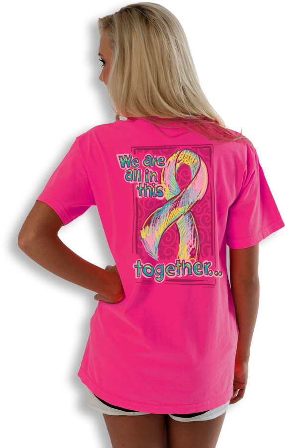 A Breast Cancer Awareness Shirt To Support Those Who - Girl (700x900), Png Download