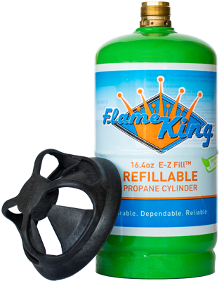 Refillable 1 Lb Propane Cylinder - 1lb Propane Refillable Tank (348x436), Png Download