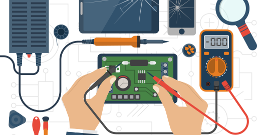 Ideas De Negocio - Repair Mobile Phone Vector (513x270), Png Download
