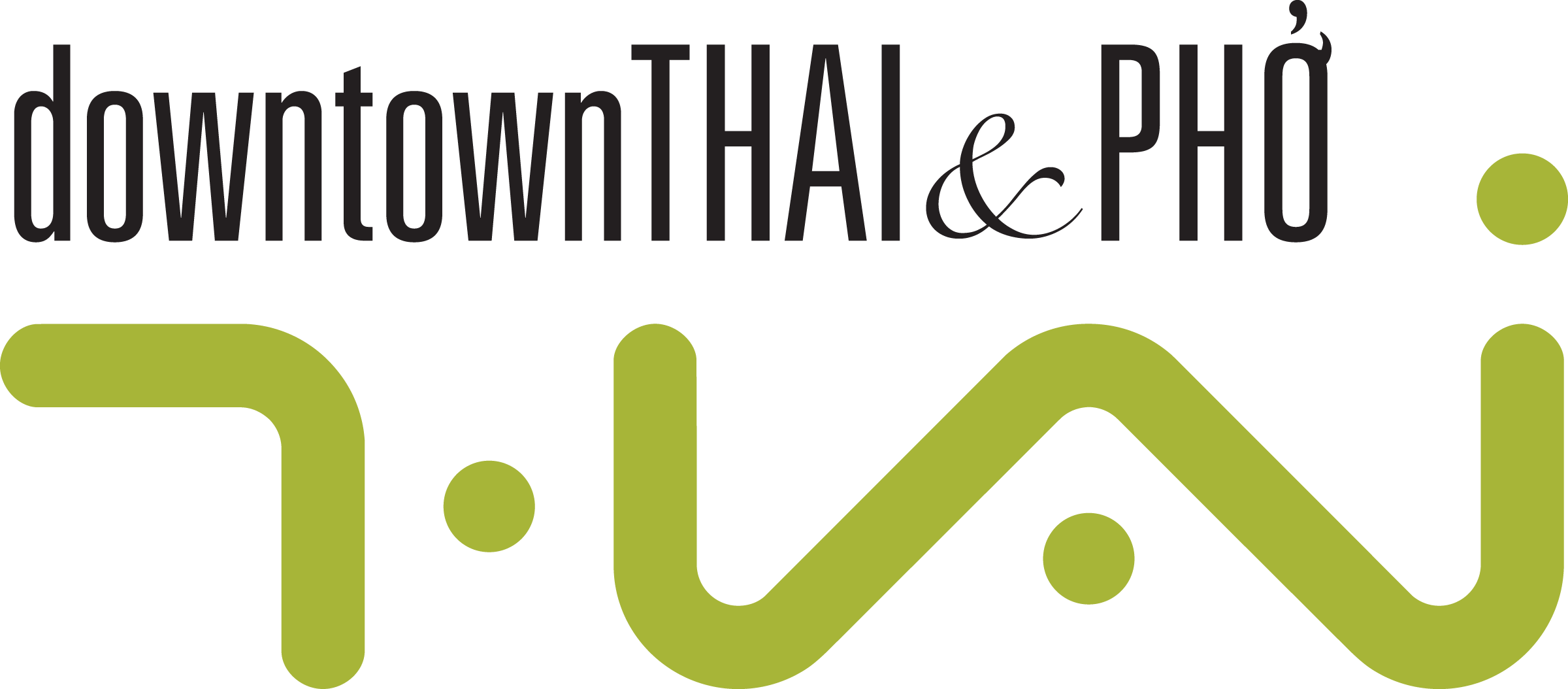 Downtown Thai & Pho - A & A (2400x1054), Png Download