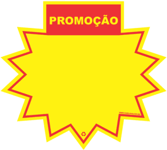 Cartaz Splash Brilho Amarelo Oferta Cm Pcto C/ 100 - Sun Cartoon Line White (370x370), Png Download