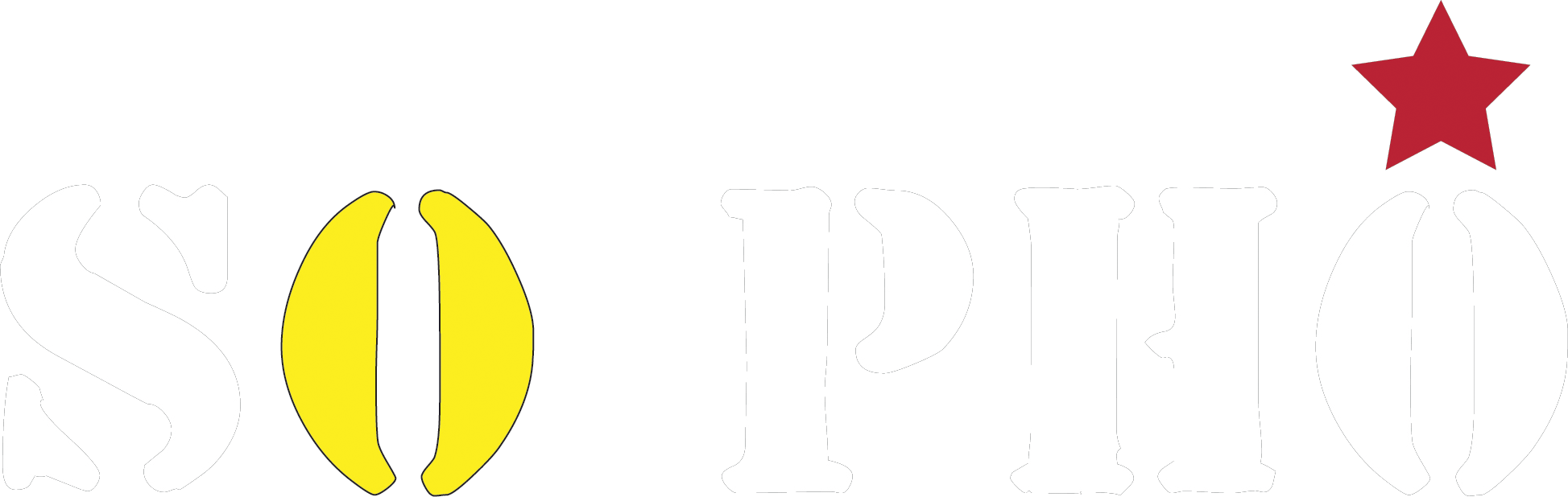 Sopho Logo White - So Pho Logo (1947x618), Png Download