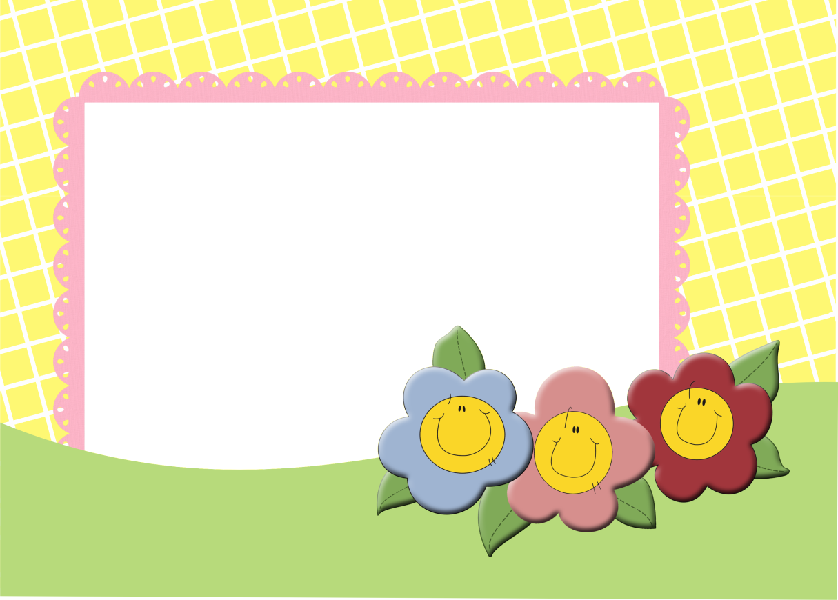 Moldura Flores Infantil (1215x870), Png Download