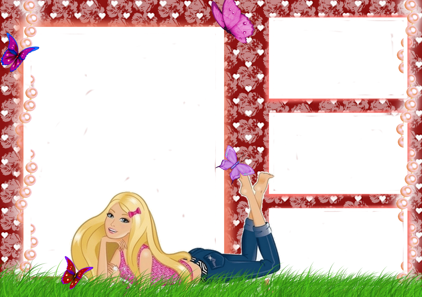 Molduras Online - Barbie (1600x1126), Png Download