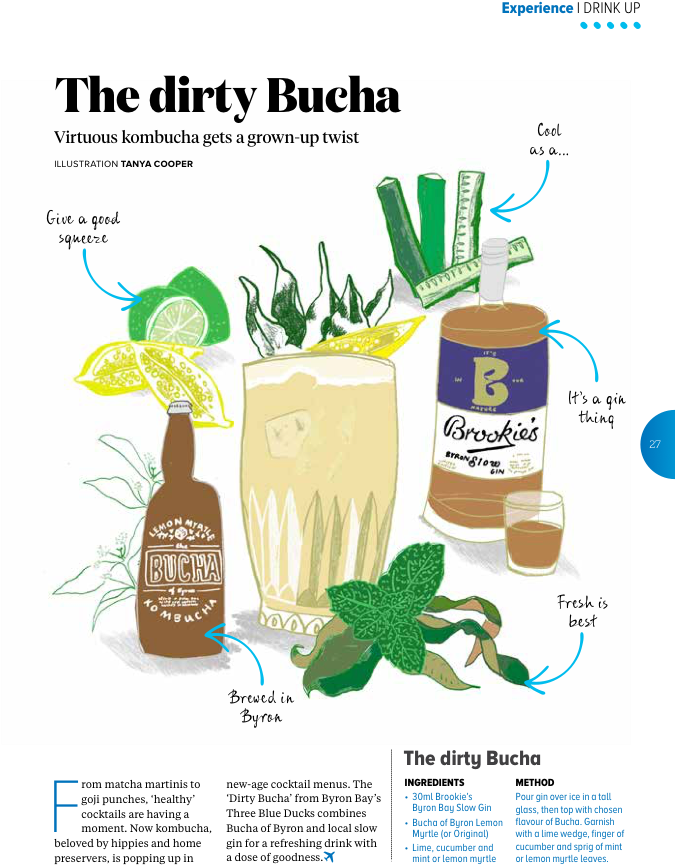 Bucha Gin Jetstar Cocktail - Gin (678x971), Png Download