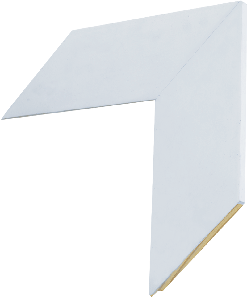 Quadro Com Moldura Branca Abstrato Floral S/ Vidro - Paper (854x1023), Png Download