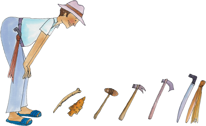 Primeras Herramientas Del Hombre Primitivo (900x510), Png Download