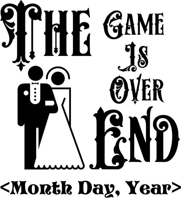 Back Design - Game Over Married (700x700), Png Download
