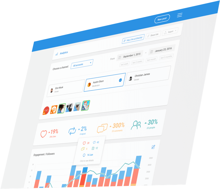 Request Demo Screen Main Screen Analytics Screen Content - Social Media Analytics (1200x1054), Png Download