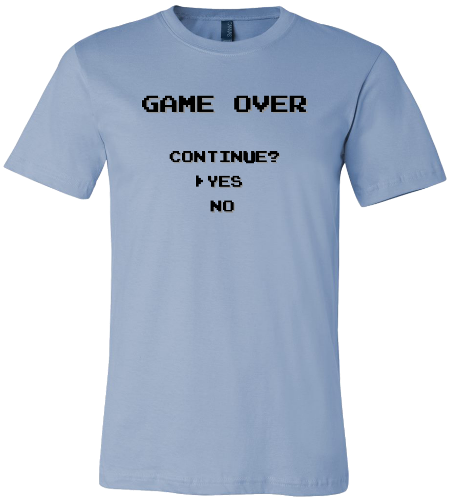 Mens Shirt Game Over T-shirt Buy Now - Cosplay & Fan Gear 8 Bit Game Over Gaming Vinyl (1024x1024), Png Download