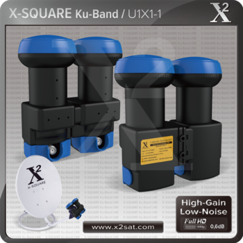 Lnb Banda Ku De Alta Ganancia Twin Lnb High Gain Low - Octo Full Hd Lnb , 8 Output Universal Ku Band Lnb (350x350), Png Download